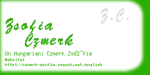 zsofia czmerk business card